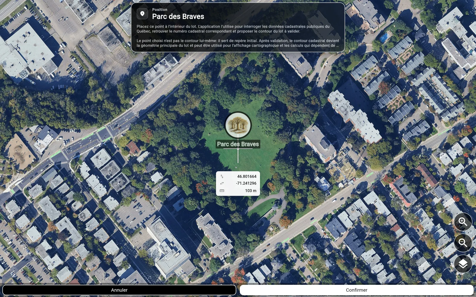 Placez-le sur la carte: Associez le lot à une position GPS.
